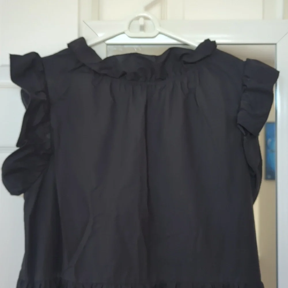 🖤 100% Cotton  Black Sleeveless Dress - ITALY CHEPE 🖤 - Picture 2 of 6